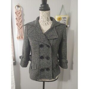 Miss Me Collection Double Breasted Size M Tweed Women's Lined Jacket  Blazer